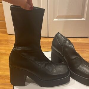 Black leather Miista boots